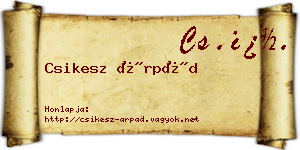 Csikesz Árpád névjegykártya